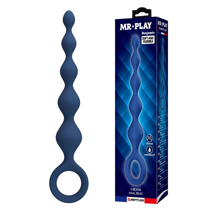 MR PLAY - BLUE SILICONE ANAL BEADS & ANAL PLUG 20.4 CM - Foto 1 MR PLAY - BLUE SILICONE ANAL BEADS & ANAL PLUG 20.4 CM - sexbliss - Foto 1