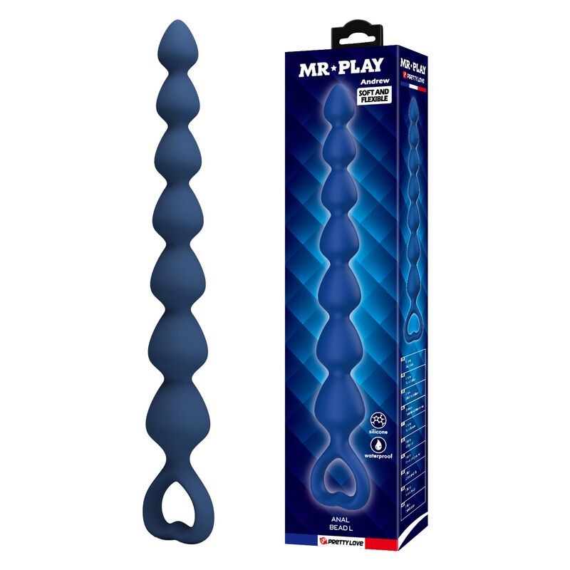 MR PLAY - BLUE SILICONE ANAL BEADS & ANAL PLUG 26.7 CM - Foto 1 MR PLAY - BLUE SILICONE ANAL BEADS & ANAL PLUG 26.7 CM - sexbliss - Foto 1