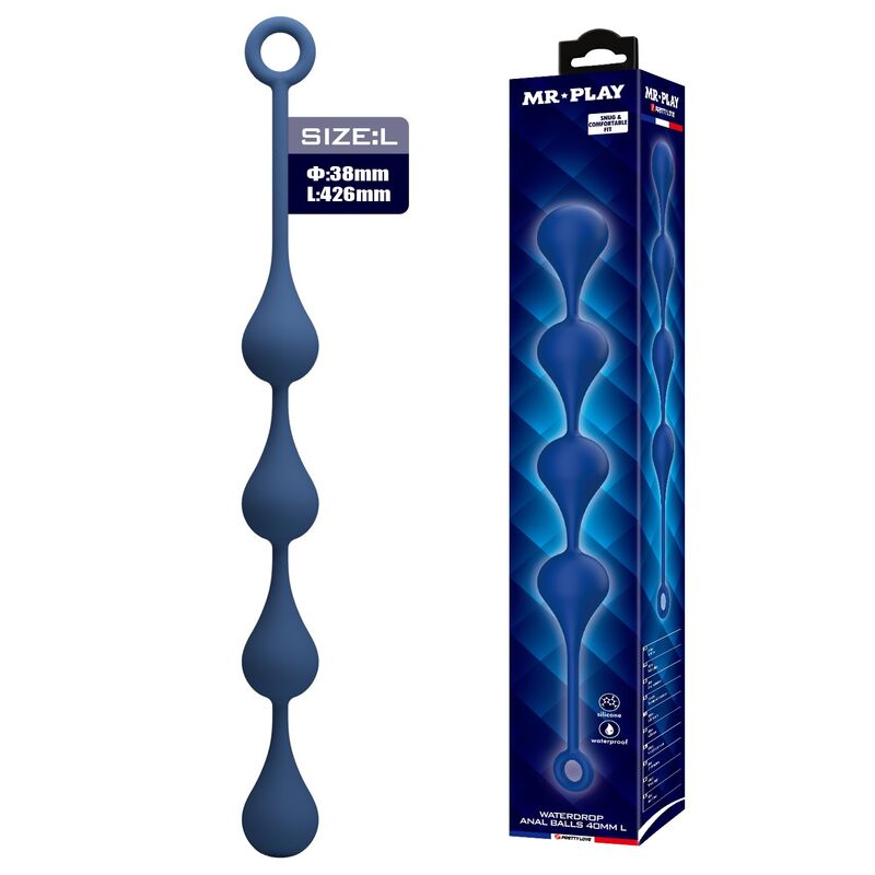 MR PLAY - BLUE SILICONE ANAL BEADS SIZE L 42.6 CM - Foto 1 MR PLAY - BLUE SILICONE ANAL BEADS SIZE L 42.6 CM - sexbliss - Foto 1