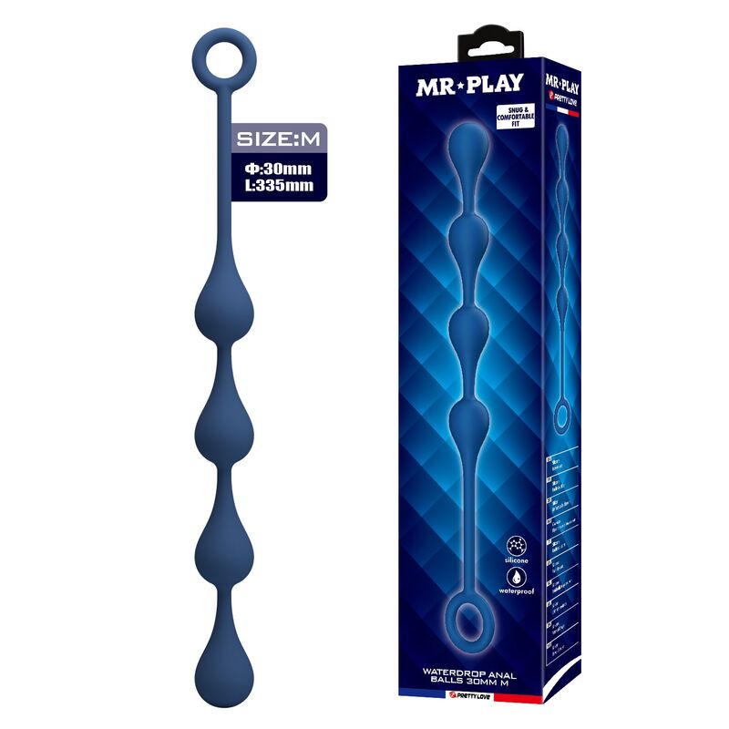 MR PLAY - BLUE SILICONE ANAL BEADS SIZE M 33 CM - Foto 1 MR PLAY - BLUE SILICONE ANAL BEADS SIZE M 33 CM - sexbliss - Foto 1