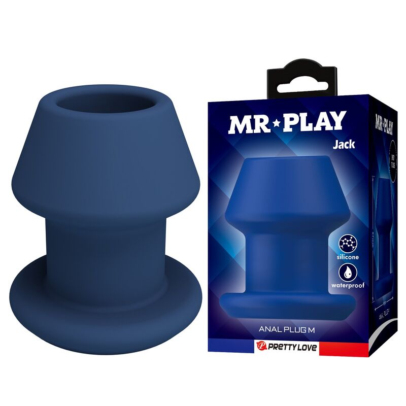MR PLAY - JACK BLUE SILICONE HOLLOW ANAL PLUG SIZE M - Foto 1 MR PLAY - JACK BLUE SILICONE HOLLOW ANAL PLUG SIZE M - sexbliss - Foto 1