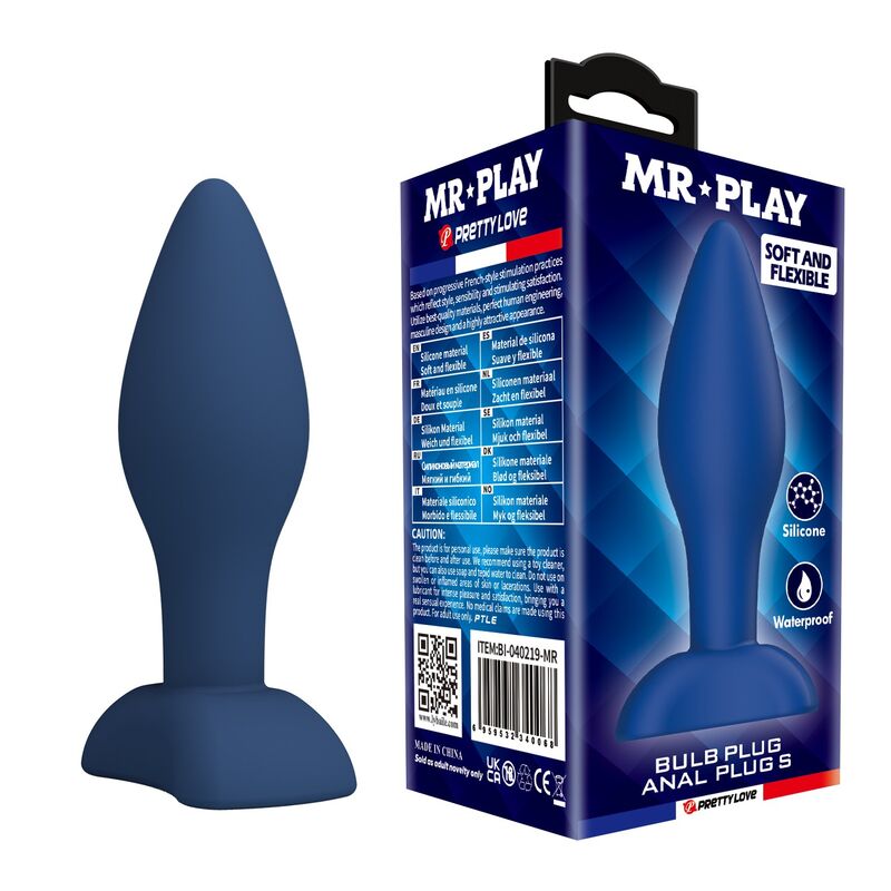MR PLAY - TAPERED SILICONE ANAL PLUG BLUE S - Foto 1 MR PLAY - TAPERED SILICONE ANAL PLUG BLUE S - sexbliss - Foto 1