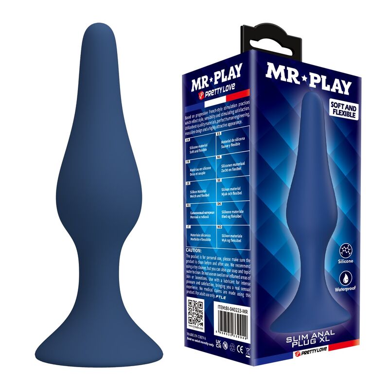 MR PLAY - TAPERED SILICONE ANAL PLUG BLUE XL - Foto 1 MR PLAY - TAPERED SILICONE ANAL PLUG BLUE XL - sexbliss - Foto 1