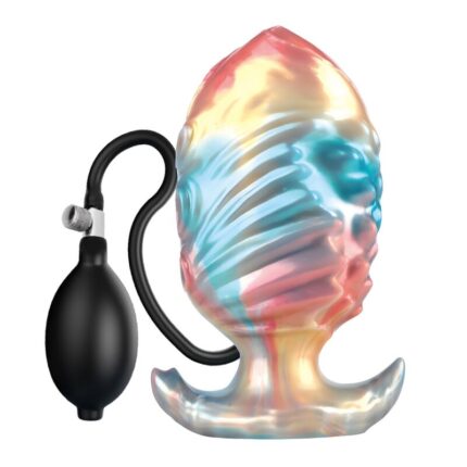POWER MONSTERS - EBON LEVIATHAN TRICOLOR INFLATABLE FANTASY ANAL PLUG 18 CM - sexbliss - Foto 1