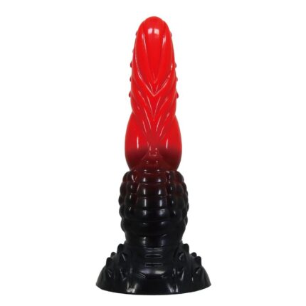 POWER MONSTERS - FIRE DRAGON FANTASY DILDO WITH SUCTION CUP 24.5 CM Ø 5.8 CM RED & BLACK - sexbliss - Foto 1