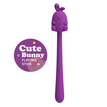 PRETTY LOVE - CUTE BUNNY FLIRTING STICK FLEXIBLE VIBRATOR USB RECHARGEABLE PURPLE - sexbliss - Foto 1