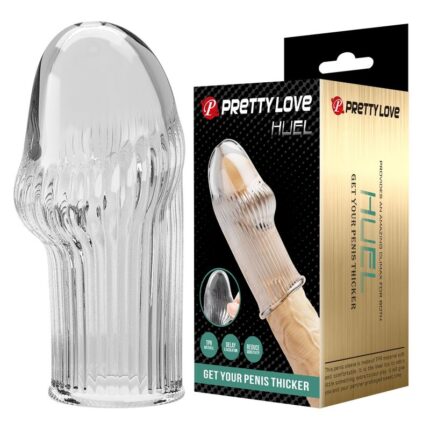 PRETTY LOVE - HUEL PENIS SLEEVE GET YOUR PENIS THICKER TRANSPARENT - sexbliss - Foto 1