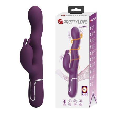 PRETTY LOVE - LOURSEN RABBIT VIBRATOR WITH THRUSTING MOTION AND 7 VIBRATIONS USB RECHARGEABLE PURPLE - sexbliss - Foto 1
