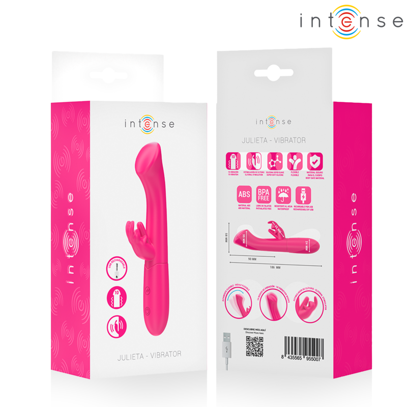INTENSE - JULIETA RABBIT VIBRATOR 18.6 CM 10 VIBRATIONS PINK - Foto 1 INTENSE - JULIETA RABBIT VIBRATOR 18.6 CM 10 VIBRATIONS PINK - sexbliss - Foto 1