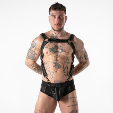 LOCKER GEAR - FULL MILITARY ACCESS HARNESS BLACK L/XL - sexbliss - Foto 1