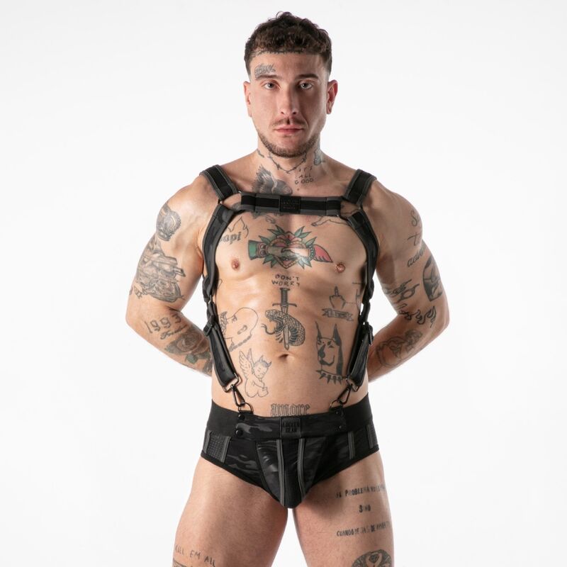 LOCKER GEAR - FULL MILITARY ACCESS HARNESS BLACK L/XL - Foto 1 LOCKER GEAR - FULL MILITARY ACCESS HARNESS BLACK L/XL - sexbliss - Foto 1