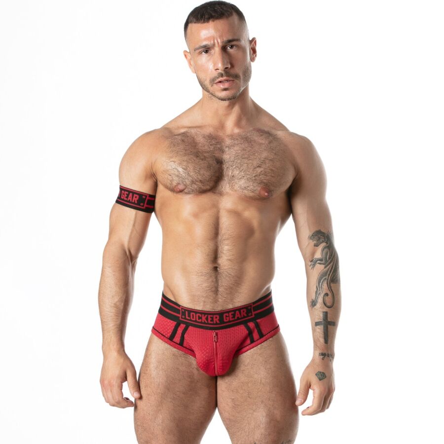 LOCKER GEAR - SPORT MESH JOCK BRIEF RED S - Foto 1 LOCKER GEAR - SPORT MESH JOCK BRIEF RED S - sexbliss - Foto 1