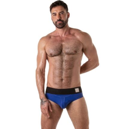 LOCKER GEAR - WIDE WAISTBAND JOCK BRIEF BLUE M - sexbliss - Foto 1