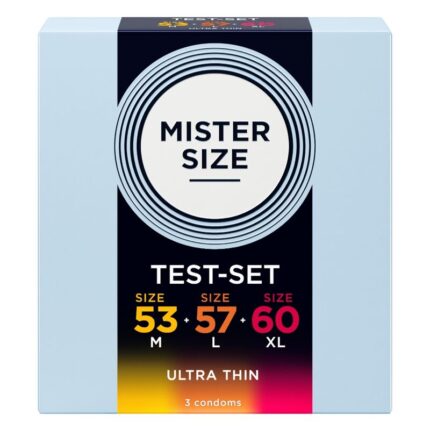 MISTER SIZE - SAMPLE PACK CONDOMS SIZE 53-57-60 MM (3 UNITS) - sexbliss - Foto 1