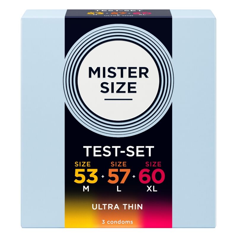 MISTER SIZE - SAMPLE PACK CONDOMS SIZE 53-57-60 MM (3 UNITS) - Foto 1 MISTER SIZE - SAMPLE PACK CONDOMS SIZE 53-57-60 MM (3 UNITS) - sexbliss - Foto 1