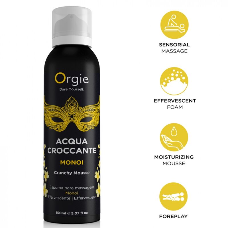 ORGIE - ACQUA CROCCANTE MONOI CRUNCHY MASSAGE MOUSSE 150 ML - Foto 1 ORGIE - ACQUA CROCCANTE MONOI CRUNCHY MASSAGE MOUSSE 150 ML - sexbliss - Foto 1