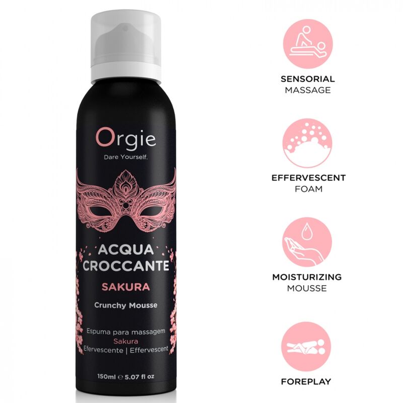 ORGIE - ACQUA CROCCANTE SAKURA CRUNCHY MASSAGE MOUSSE 150 ML - Foto 1 ORGIE - ACQUA CROCCANTE SAKURA CRUNCHY MASSAGE MOUSSE 150 ML - sexbliss - Foto 1
