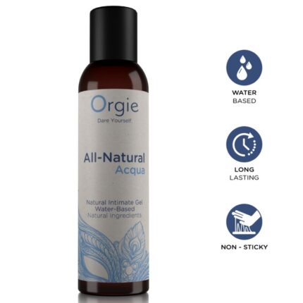ORGIE - ALL-NATURAL ACQUA WATER-BASED INTIMATE GEL 150 ML - sexbliss - Foto 1