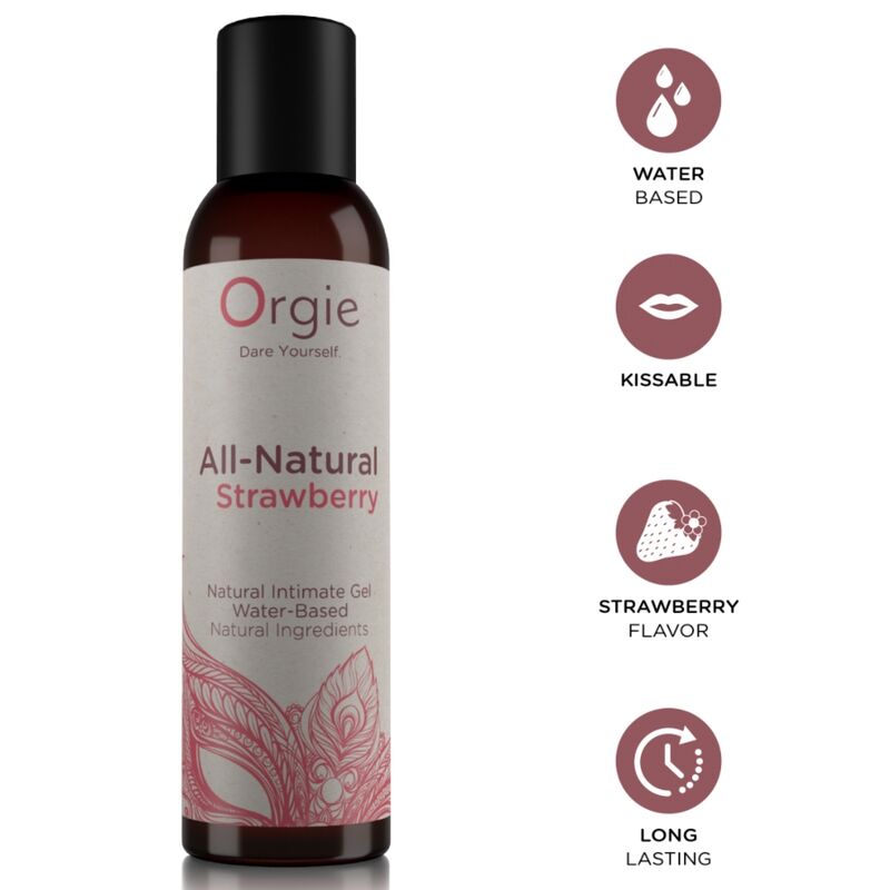 ORGIE - ALL-NATURAL STRAWBERRY KISSABLE WATER-BASED INTIMATE GEL 150 ML - Foto 1 ORGIE - ALL-NATURAL STRAWBERRY KISSABLE WATER-BASED INTIMATE GEL 150 ML - sexbliss - Foto 1