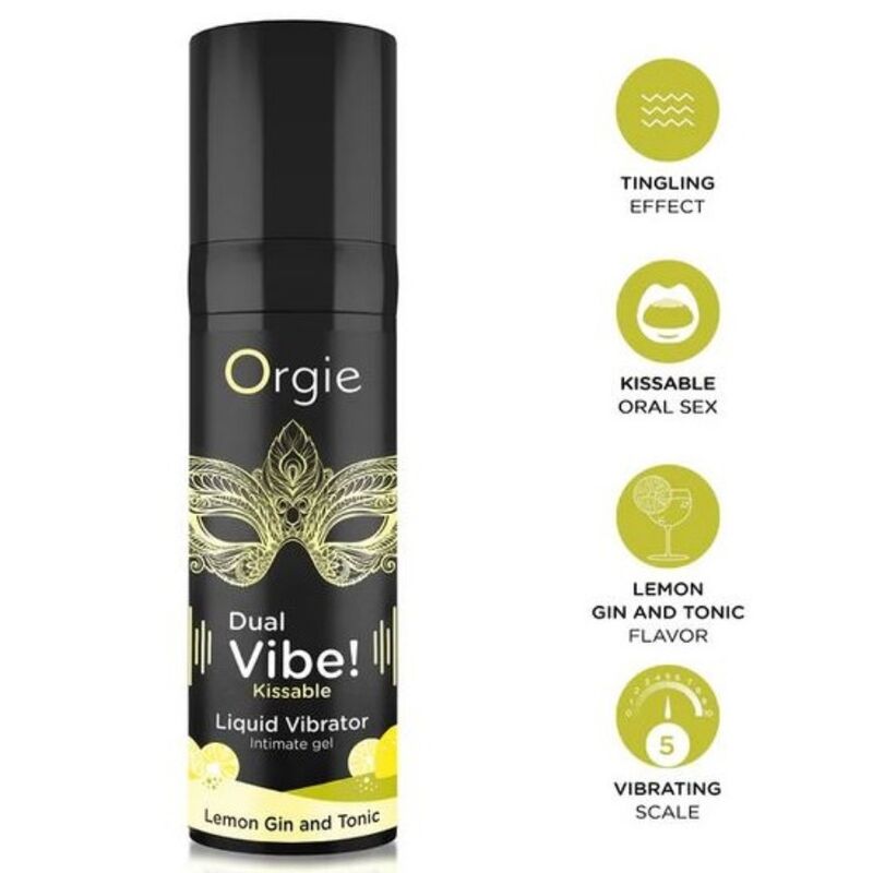 ORGIE - DUAL VIBE! LEMON GIN AND TONIC KISSABLE LIQUID VIBRATOR 15 ML - Foto 1 ORGIE - DUAL VIBE! LEMON GIN AND TONIC KISSABLE LIQUID VIBRATOR 15 ML - sexbliss - Foto 1