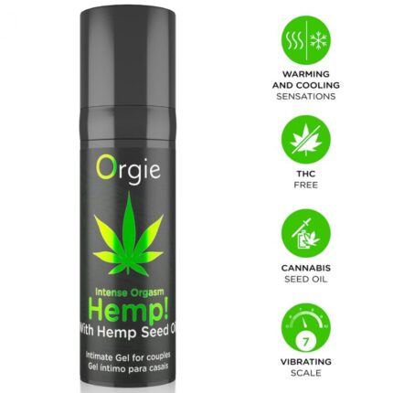 ORGIE - HEMP! INTENSE ORGASM MULTIPLE SENSATIONS INTIMATE GEL 15 ML - sexbliss - Foto 1