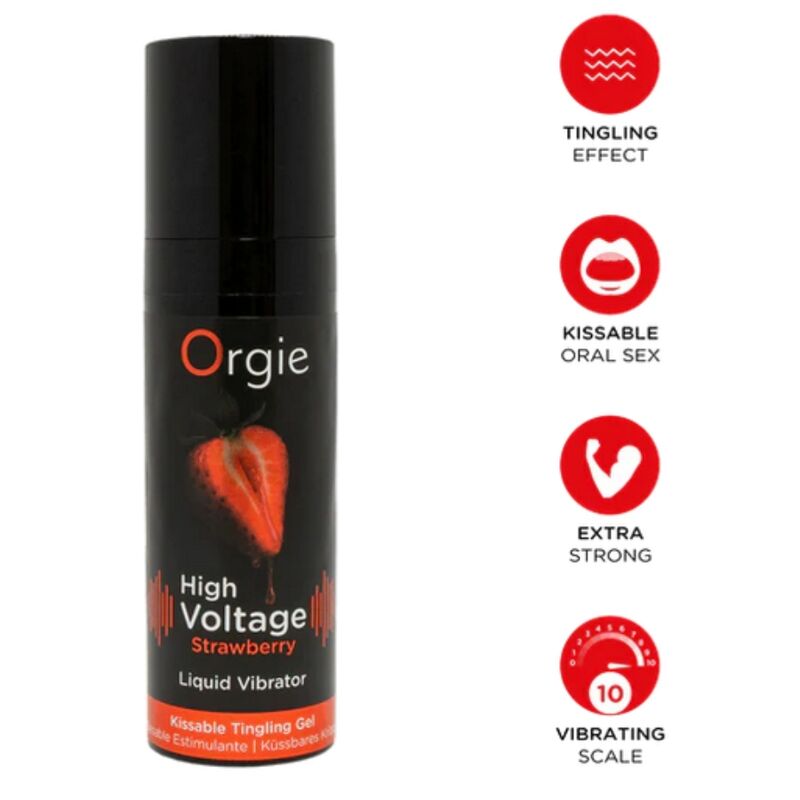 ORGIE - HIGH VOLTAGE STRAWBERRY EXTRA STRONG KISSABLE LIQUID VIBRATOR 15 ML - Foto 1 ORGIE - HIGH VOLTAGE STRAWBERRY EXTRA STRONG KISSABLE LIQUID VIBRATOR 15 ML - sexbliss - Foto 1