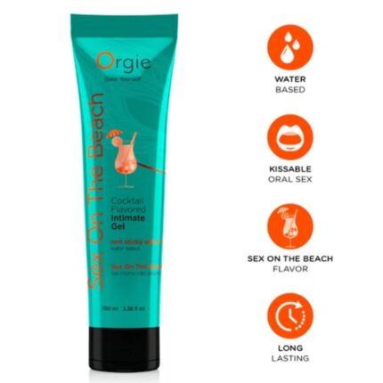 ORGIE - LUBE TUBE COCKTAIL SEX ON THE BEACH KISSABLE WATER-BASED INTIMATE GEL 100 ML - sexbliss - Foto 1