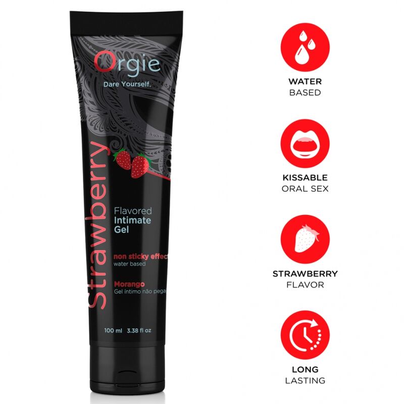 ORGIE - LUBE TUBE STRAWBERRY KISSABLE WATER-BASED INTIMATE GEL 100 ML - Foto 1 ORGIE - LUBE TUBE STRAWBERRY KISSABLE WATER-BASED INTIMATE GEL 100 ML - sexbliss - Foto 1
