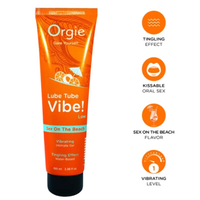 ORGIE - LUBE TUBE VIBE! SEX ON THE BEACH KISSABLE INTIMATE GEL LOW TINGLING 100 ML - Foto 1 ORGIE - LUBE TUBE VIBE! SEX ON THE BEACH KISSABLE INTIMATE GEL LOW TINGLING 100 ML - sexbliss - Foto 1