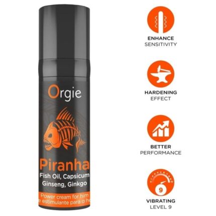 ORGIE - PIRANHA POWER CREAM FOR HIM 15 ML - sexbliss - Foto 1