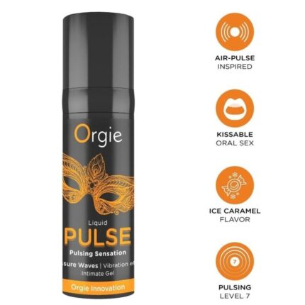 ORGIE - PULSE KISSABLE PULSING SENSATION INTIMATE GEL 15 ML - sexbliss - Foto 1