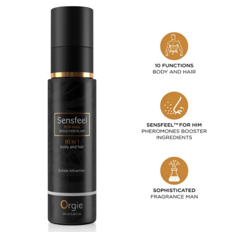 ORGIE - SENSFEEL FOR MAN SEDUCTION ELIXIR 10 IN 1 BODY AND HAIR 100 ML - Foto 1 ORGIE - SENSFEEL FOR MAN SEDUCTION ELIXIR 10 IN 1 BODY AND HAIR 100 ML - sexbliss - Foto 1