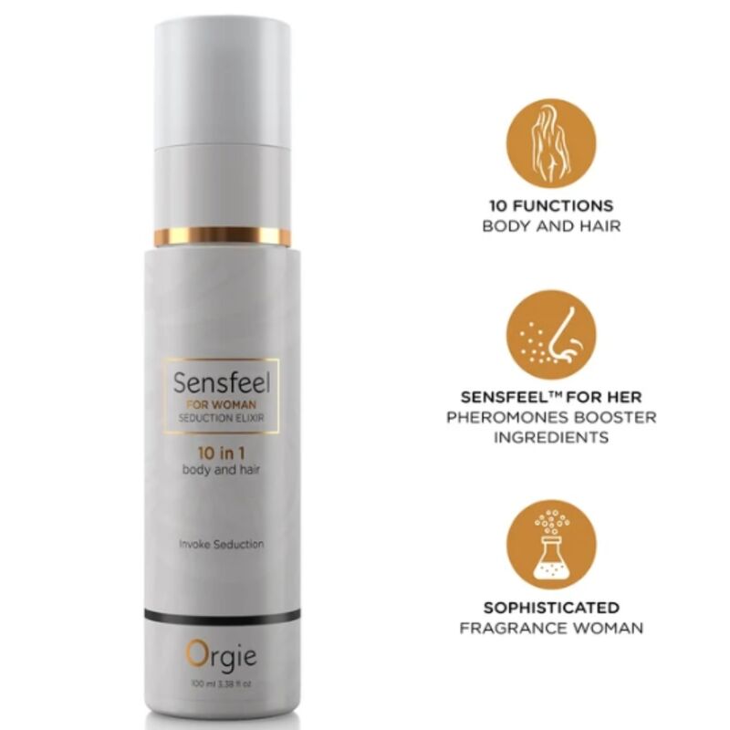 ORGIE - SENSFEEL FOR WOMAN SEDUCTION ELIXIR 10 IN 1 BODY AND HAIR 100 ML - Foto 1 ORGIE - SENSFEEL FOR WOMAN SEDUCTION ELIXIR 10 IN 1 BODY AND HAIR 100 ML - sexbliss - Foto 1