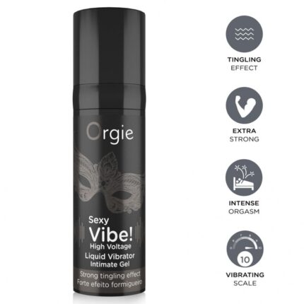 ORGIE - SEXY VIBE! HIGH VOLTAGE EXTRA STRONG LIQUID VIBRATOR 15 ML - sexbliss - Foto 1