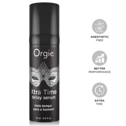 ORGIE - XTRA TIME SILICONE DELAY SERUM ANESTHETIC FREE 15 ML - sexbliss - Foto 1