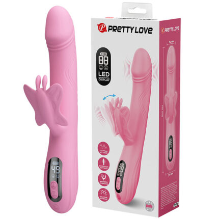 PRETTY LOVE - BELLA RABBIT VIBRATOR WITH BUTTERFLY STIMULATION AND LED PINK - sexbliss - Foto 1