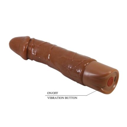 PRETTY LOVE - DONALD REALISTIC VIBRATOR 19.5 CM Ø 4 CM BROWN - sexbliss - Foto 1