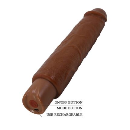 PRETTY LOVE - GAVIN REALISTIC VIBRATOR 25 CM Ø 5 CM BROWN - sexbliss - Foto 1