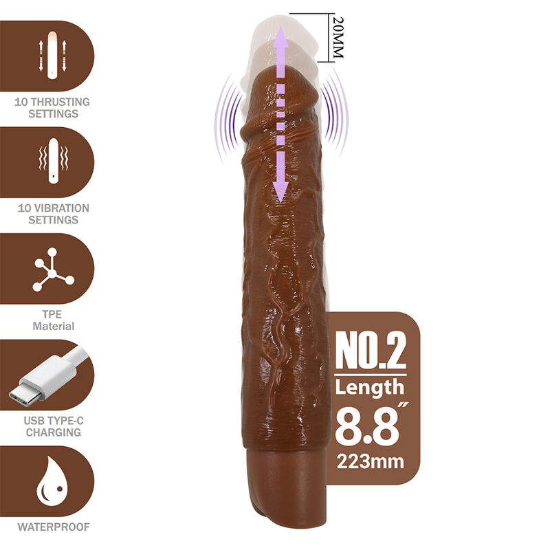 PRETTY LOVE - KESSLER REALISTIC VIBRATING DILDO WITH 10 VIBRATION MODES AND 10 THROWS PRETTY LOVE - KESSLER REALISTIC VIBRATING DILDO WITH 10 VIBRATION MODES AND 10 THROWS