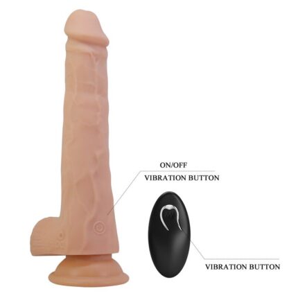 PRETTY LOVE - MILES THRUSTING & ROTATING VIBRATING DILDO REMOTE CONTROL 23.5 CM Ø 4.8 CM NATURAL - sexbliss - Foto 1