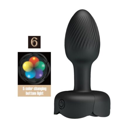 PRETTY LOVE - RECHARGEABLE VIBRATING ANAL PLUG 10 MODES BLACK - sexbliss - Foto 1
