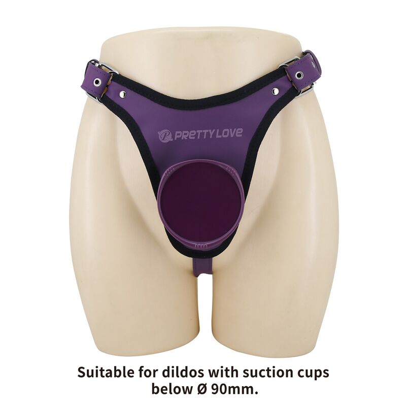 PRETTY LOVE - UNIVERSAL STRAP-ON HARNESS BRIEFS PURPLE AND BLACK - Foto 1 PRETTY LOVE - UNIVERSAL STRAP-ON HARNESS BRIEFS PURPLE AND BLACK - sexbliss - Foto 1
