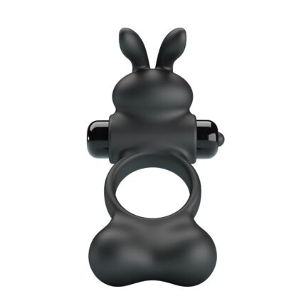 PRETTY LOVE - VIBRATING PENIS RING WITH BUNNY STIMULATOR 10 FUNCTIONS BLACK - sexbliss - Foto 1
