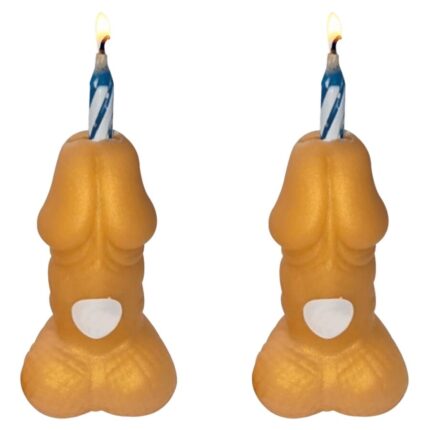 DIABLO PICANTE - GOLDEN PENIS BIRTHDAY NUMBER CANDLES 2 UNITS - sexbliss - Foto 1