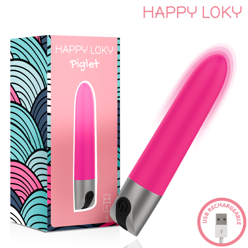 HAPPY LOKY - PIGLET USB RECHARGEABLE MINI VIBRATOR PINK - Foto 1 HAPPY LOKY - PIGLET USB RECHARGEABLE MINI VIBRATOR PINK - sexbliss - Foto 1