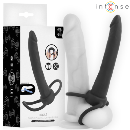 INTENSE- LUCAS ANAL DILDO WITH COCK AND TESTICLE RING SILICONE - sexbliss - Foto 1