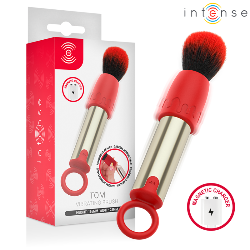 INTENSE - TOM USB RECHARGEABLE VIBRATING MAKEUP BRUSH RED - Foto 1 INTENSE - TOM USB RECHARGEABLE VIBRATING MAKEUP BRUSH RED - sexbliss - Foto 1
