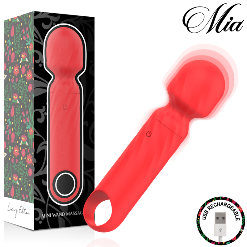 MIA - LUCY ELLEN USB RECHARGEABLE MINI WAND MASSAGER RED - Foto 1 MIA - LUCY ELLEN USB RECHARGEABLE MINI WAND MASSAGER RED - sexbliss - Foto 1