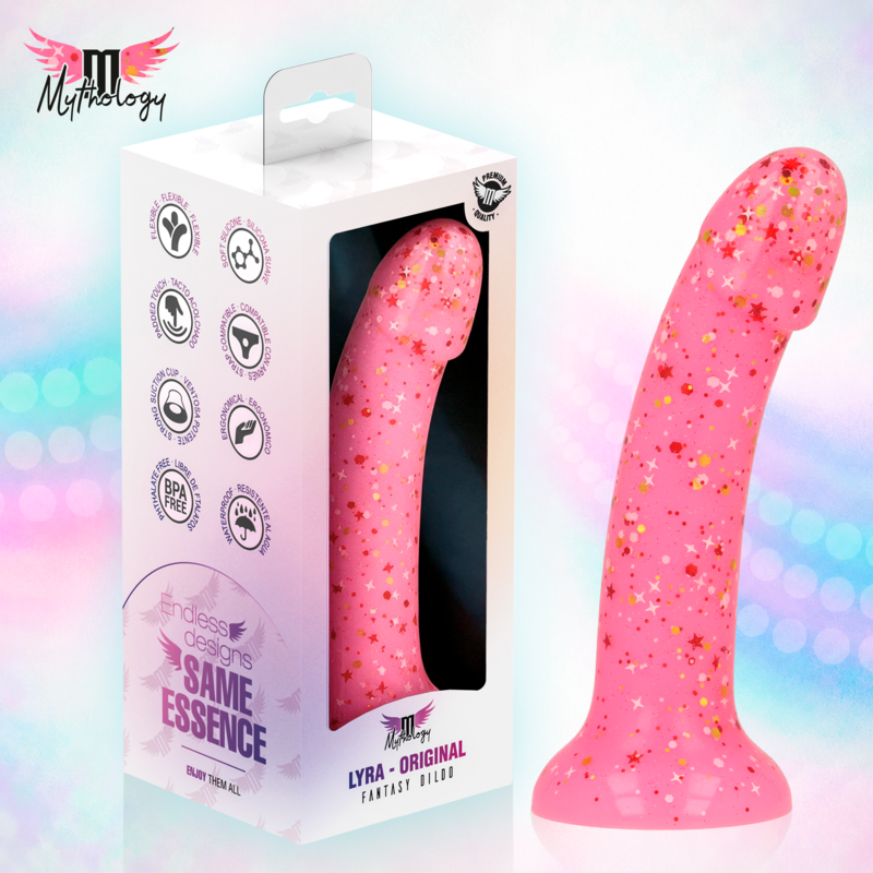 MYTHOLOGY - LYRA 6 SILICONE DILDO 17 CM Ø 3.6 CM PINK RED SPECKLED - Foto 1 MYTHOLOGY - LYRA 6 SILICONE DILDO 17 CM Ø 3.6 CM PINK RED SPECKLED - sexbliss - Foto 1