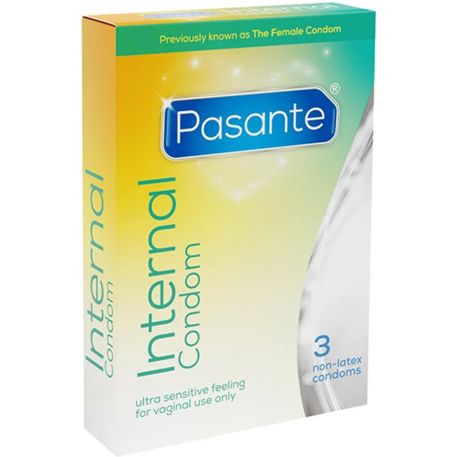 PASANTE - INTERNAL LATEX-FREE FEMALE CONDOMS BOX OF 3 - Foto 1 PASANTE - INTERNAL LATEX-FREE FEMALE CONDOMS BOX OF 3 - sexbliss - Foto 1